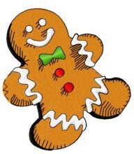 Gingerbread man embroidery design