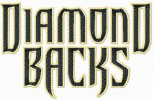 Arizona Diamondbacks script logo embroidery design