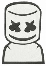 Marshmello DJ embroidery design