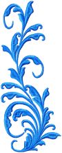 Blue Flowers element embroidery design