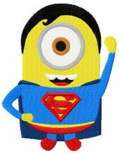 Minion superman embroidery design