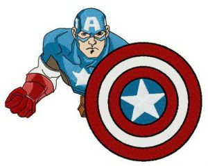 Courage of  Captain America embroidery design