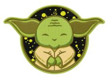 Cute Yoda 2 embroidery design