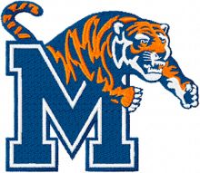 Memphis Tigers Alternate Logo embroidery design