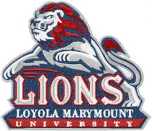 Loyola Marymount Lions logo embroidery design