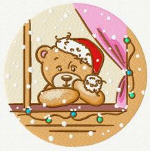 Waiting for Christmas embroidery design