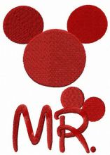 Mr. Mouse embroidery design
