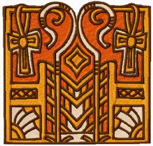 Egyptian symbol embroidery design