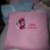 Girlish fleece embroidered blanket with Minnie Mouse