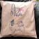 Cushion with dog and script free embroidery design