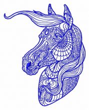 Mosaic horse 7 embroidery design