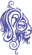 Zodiac Sign Lion embroidery design