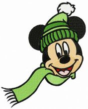 Knitted winter set for Mickey embroidery design