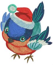 Tiny santa hat for birdie embroidery design