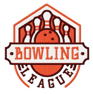 Bowling league 4 embroidery design