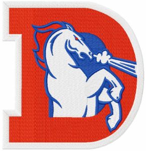 Denver Broncos logo 4 embroidery design