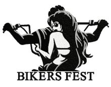 Biker's fest embroidery design