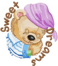 Old Toys Sweet Dreams My Baby embroidery design