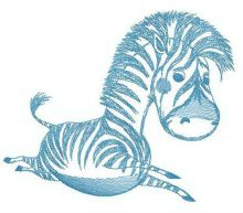 Baby zebra embroidery design