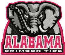 Alabama University caps logo embroidery design