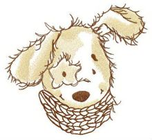 Dog's woolen scarf embroidery design