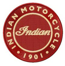 Indian Motocycle round logo embroidery design