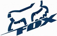 Fox Racing sport logo embroidery design