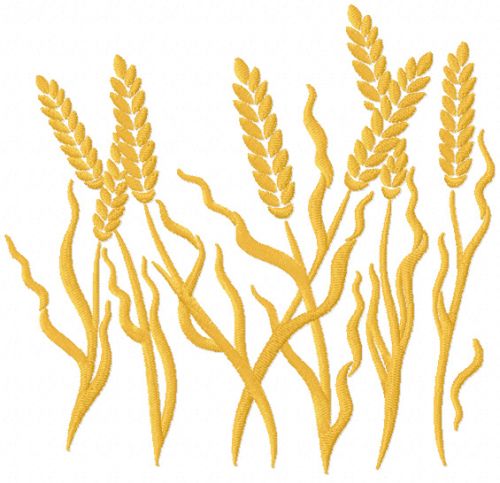 Stems of Wheat free machine embroidery design
