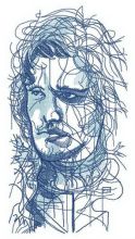 Jon Snow sketch embroidery design