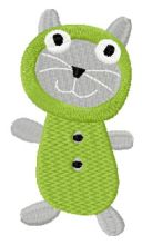 Sock doll cat embroidery design