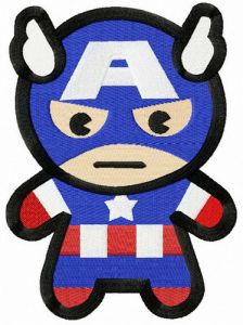 Severe Captain America embroidery design