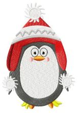 Christmas penguin 3 embroidery design