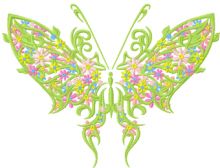 Fantastic Butterfly's Life in Flowers  embroidery design