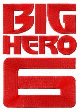 Big Hero 6 logo embroidery design