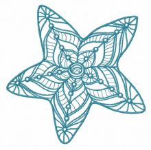 Mosaic star 2 embroidery design