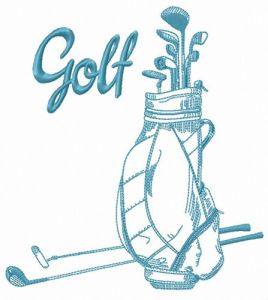 Golf equipment embroidery design
