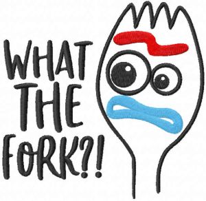 What the Fork? embroidery design