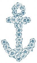 Floral anchor 3 embroidery design