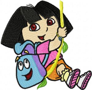 Dora the Explorer Hero embroidery design
