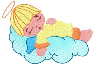 Sleeping angel 3 embroidery design
