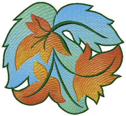 Swirl foliage free embroidery design
