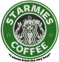 Starmies coffee embroidery design
