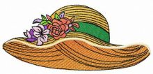 Straw hat embroidery design