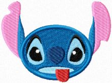 Stitch Smile Shows the Tongue embroidery design
