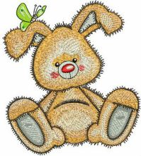 Cute bunny toy embroidery design