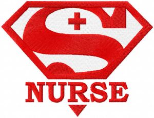 Super Nurse embroidery design