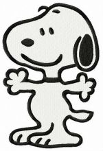 Snoopy let's hug embroidery design