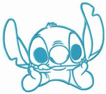 Stitch teasing you embroidery design