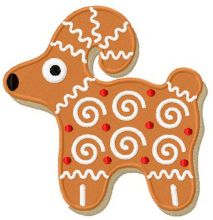 Gingerbread ram embroidery design