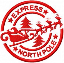 Stamp Express north pole embroidery design